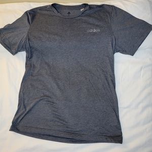 Gray Adidas Logo Workout Shirt - Medium